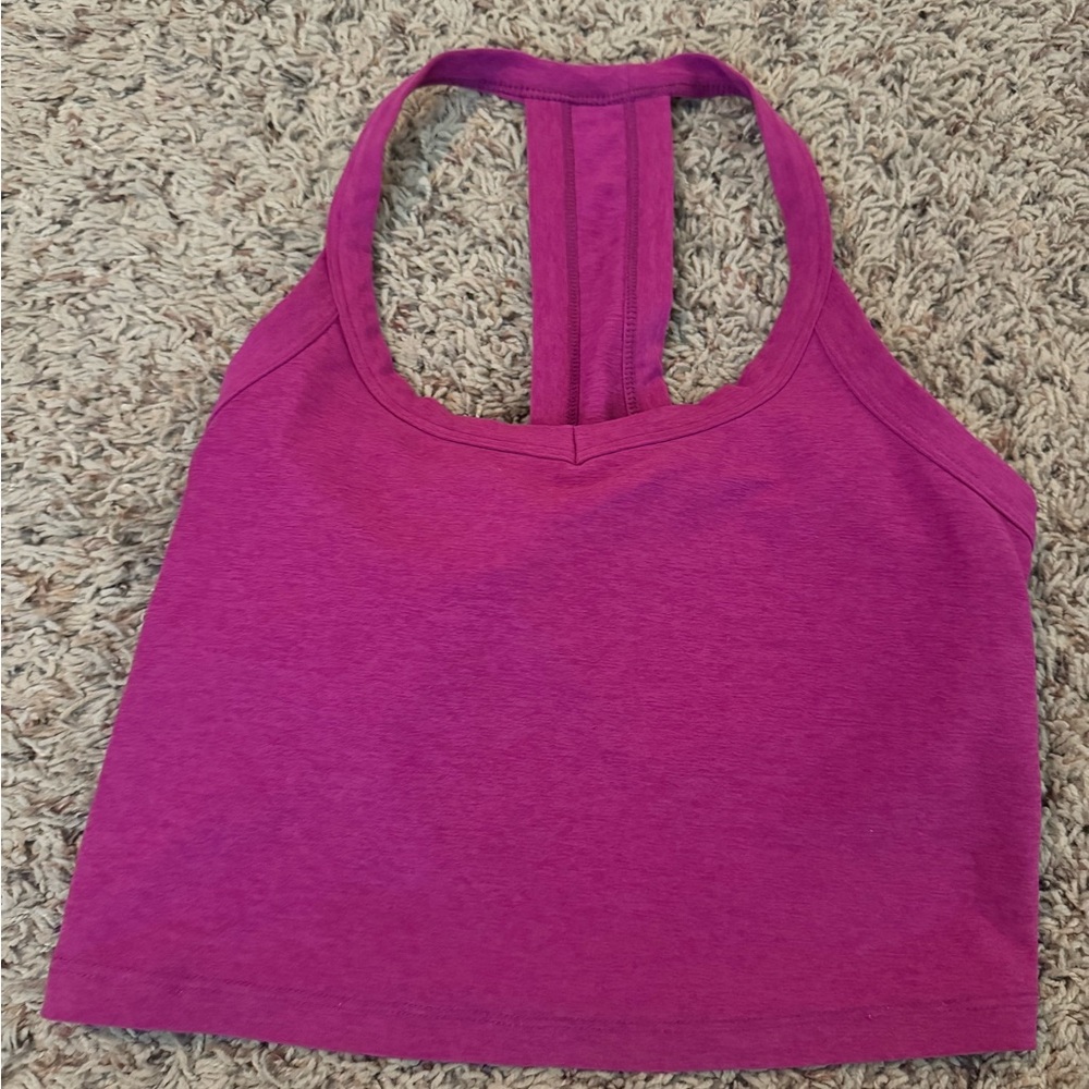 Beyond Yoga Magenta Spacedye On The Up Cropped Tank
